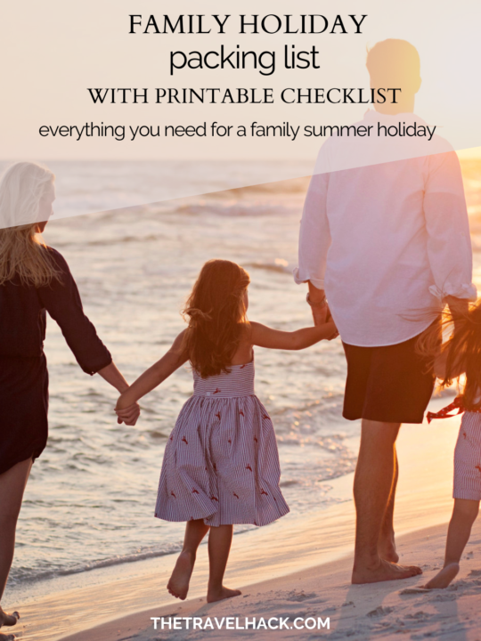 Your family holiday packing list with printable holiday checklist
