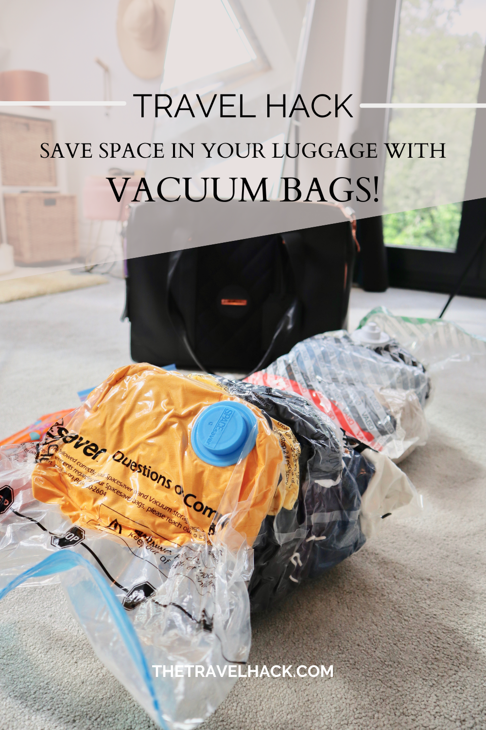 Using vacuum sealed bags for travelling: The BEST way to save luggage space
