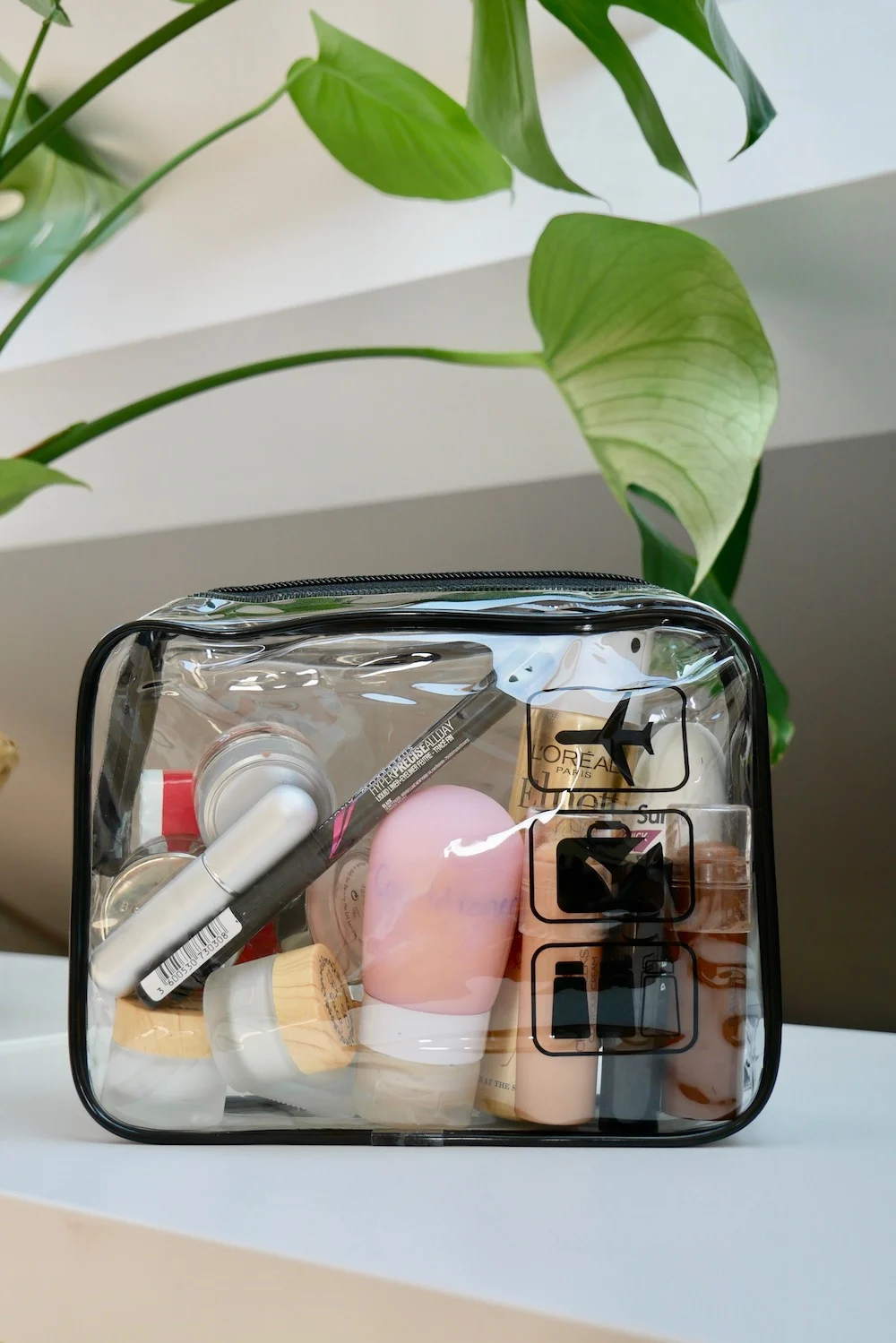 Hand luggage store toiletry bag