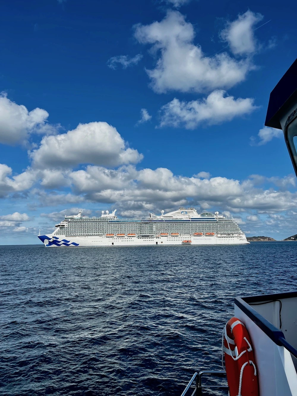 Sky Princess docked near Guernsey