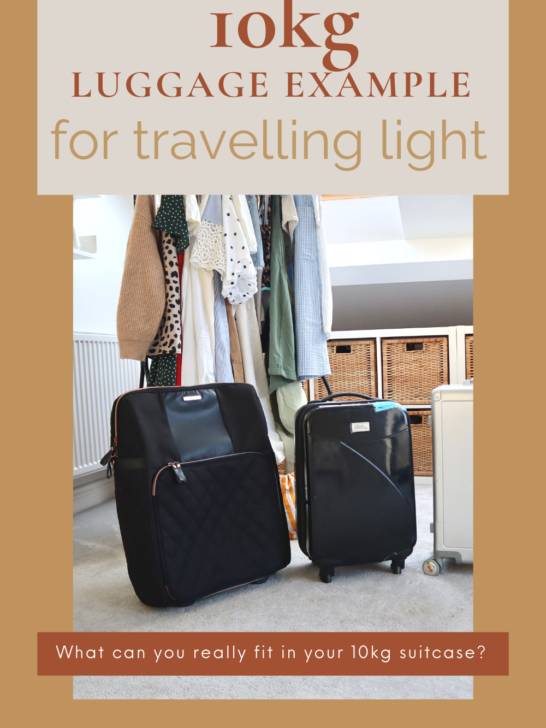 10kg luggage example + bags to use + how to fit everything in!