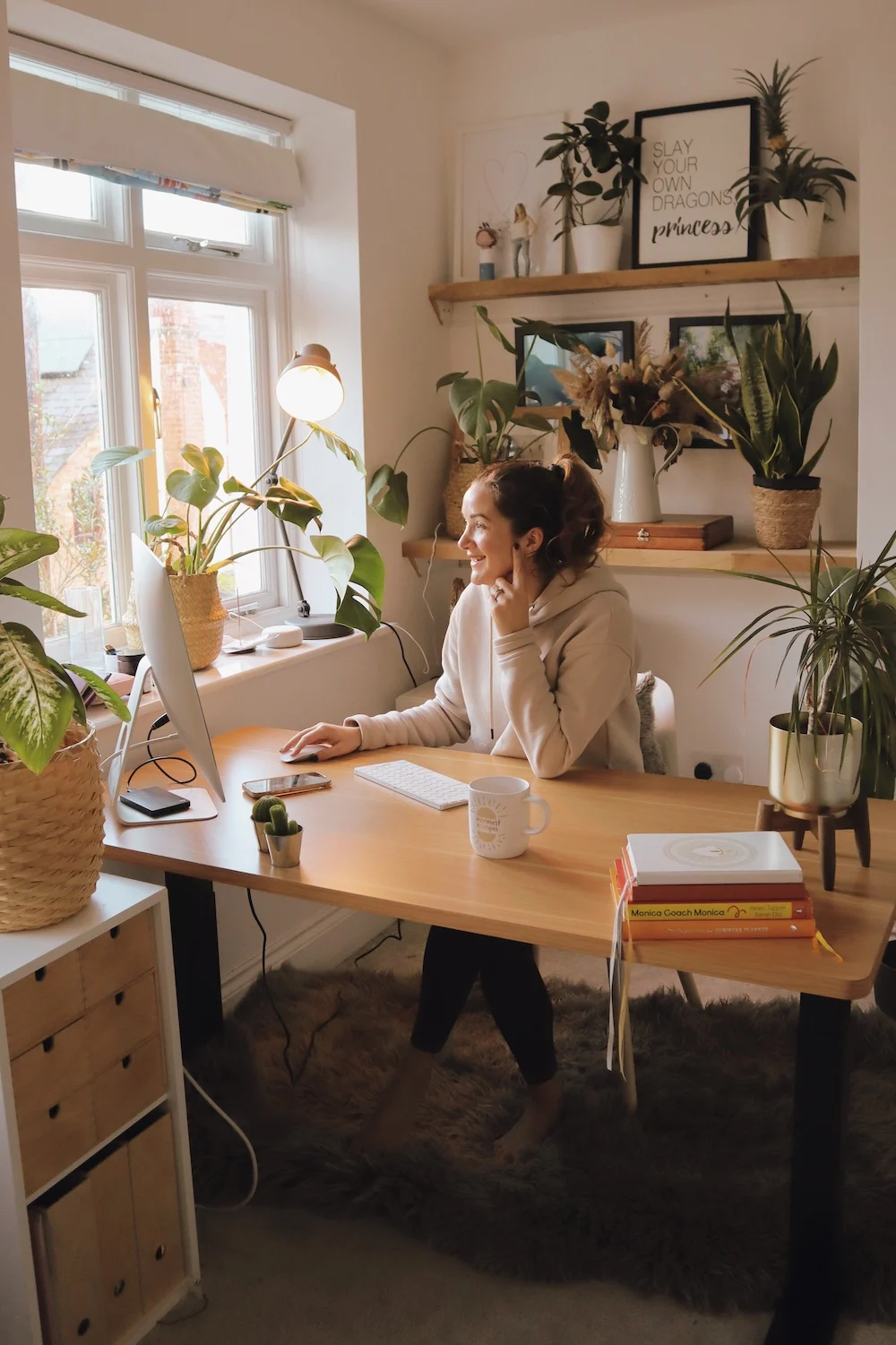 What are the physical benefits of a standing desk