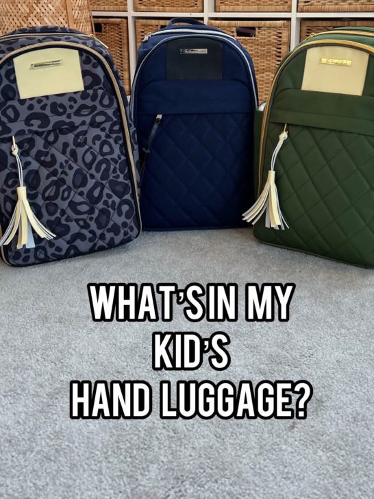 Here’s what I pack in my kid’s hand luggage for a mid-length flight