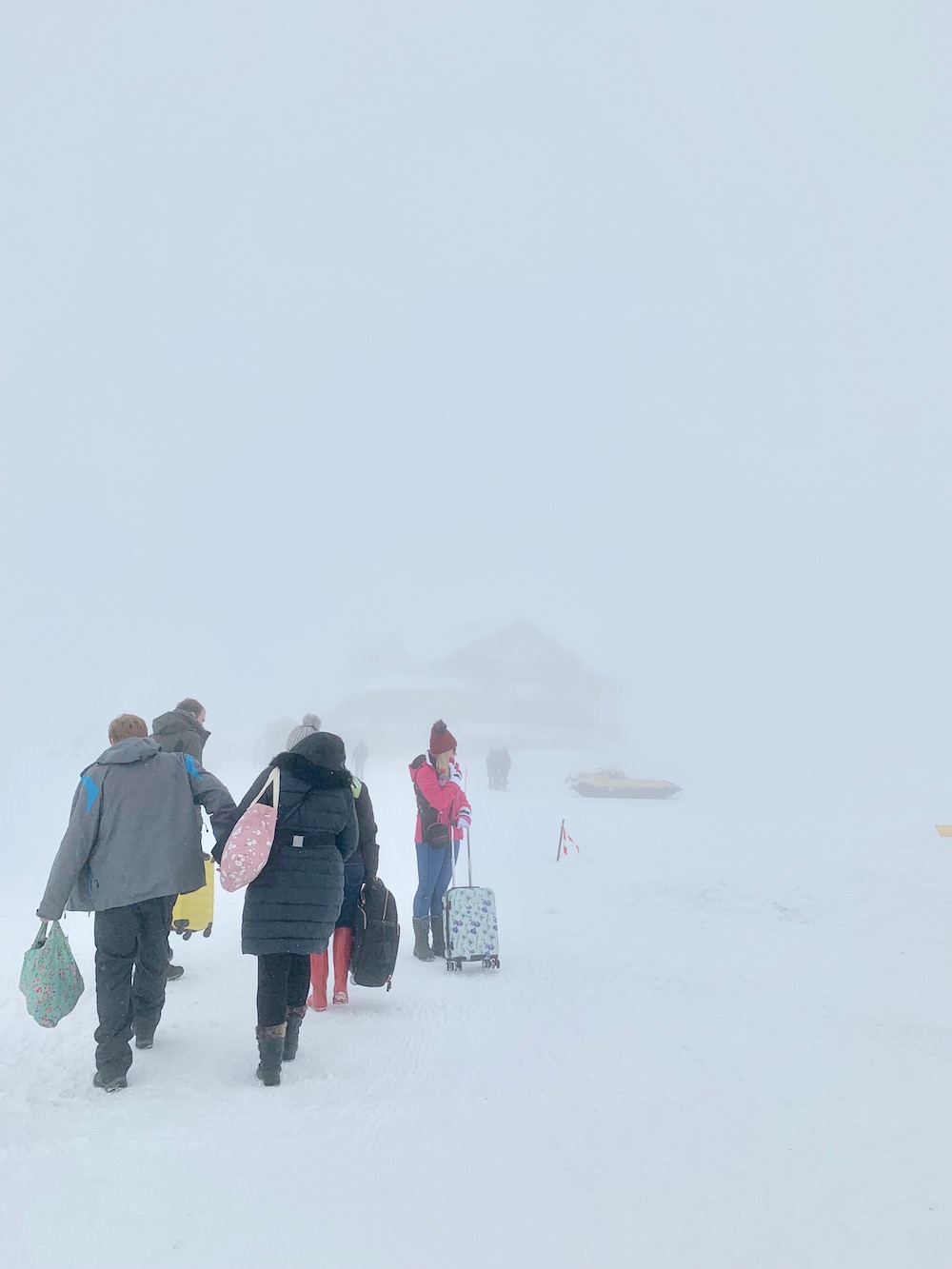 fog at the Romania Ice Hotel