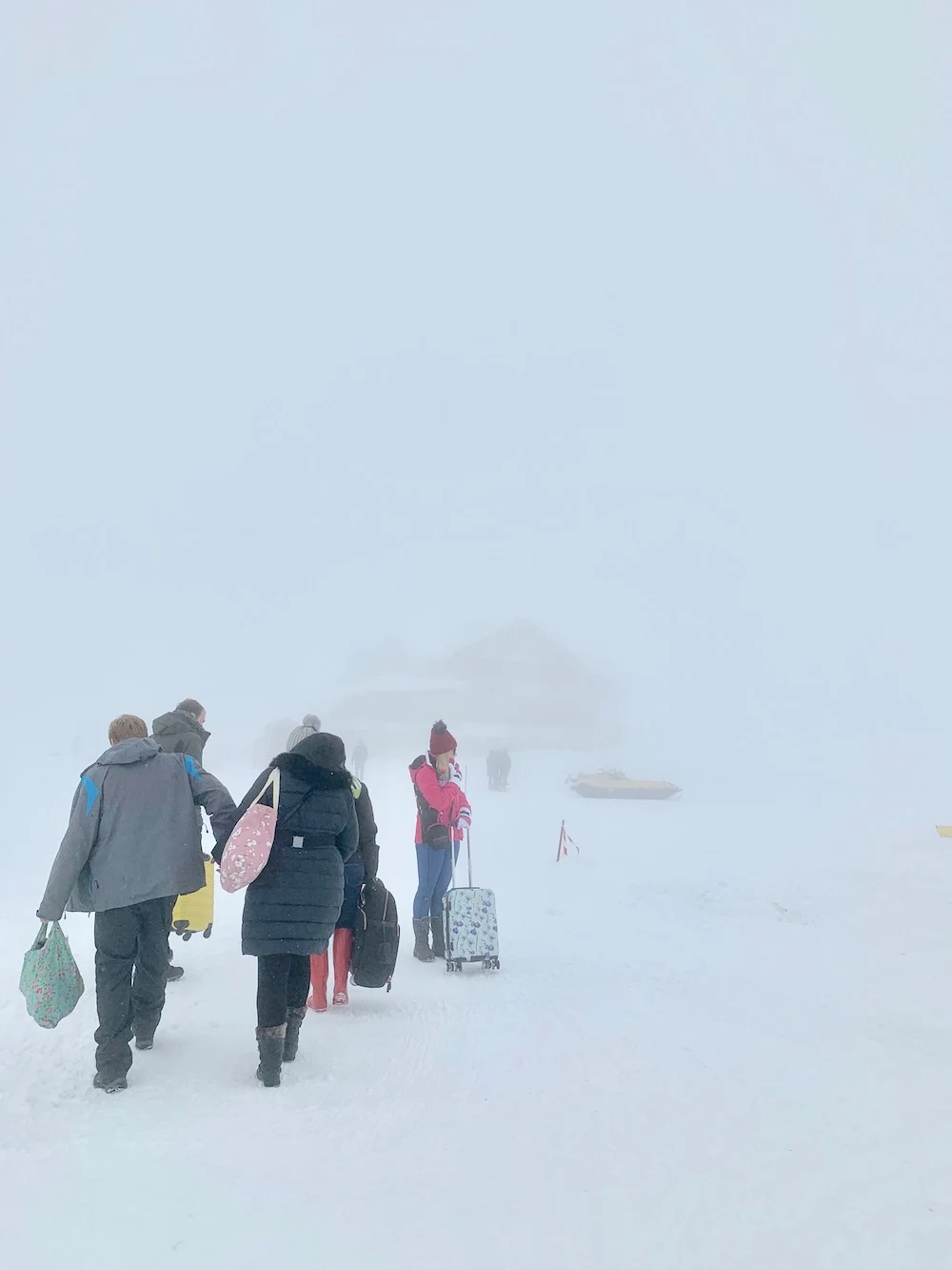 fog at the Romania Ice Hotel