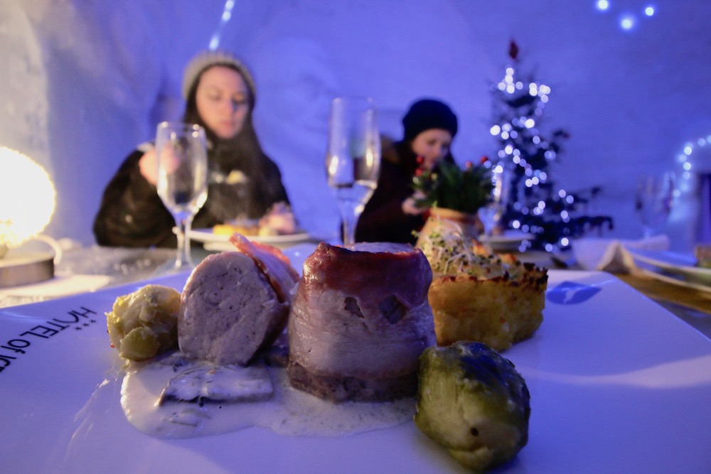 Dinner at the Romania Ice Hotel