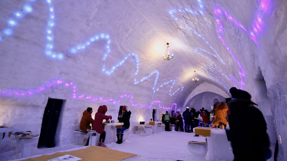 Inside the Romania Ice Hotel