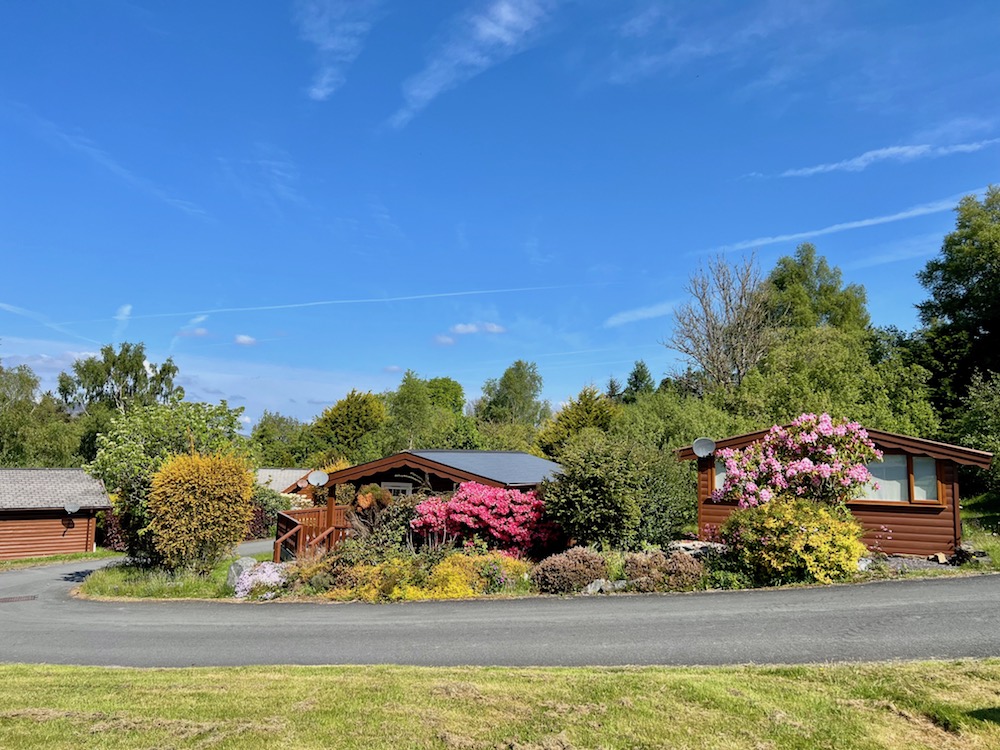 Belles cabanes en rondins dans le nord du Pays de Galles