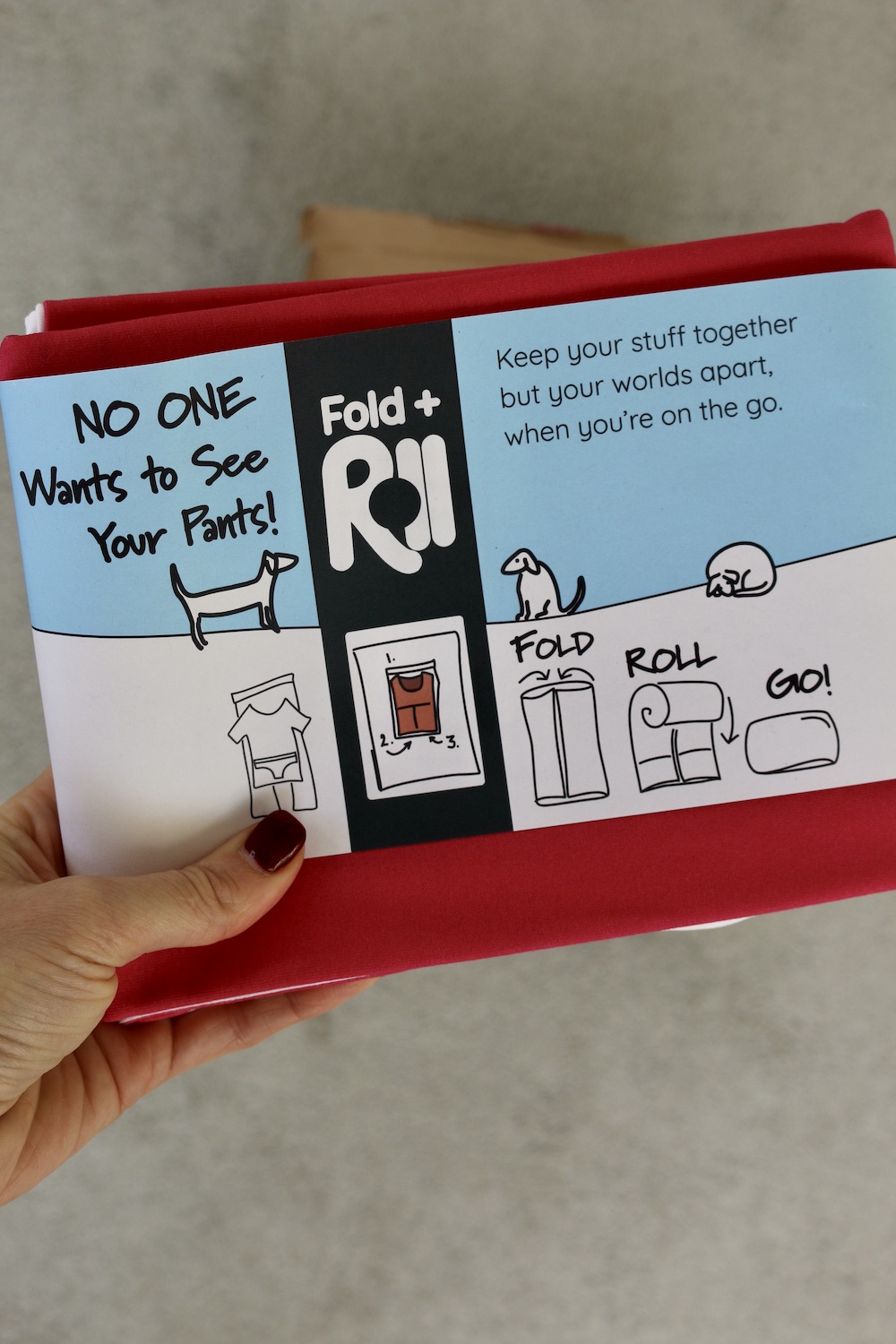 Fold + roll packing organiser review