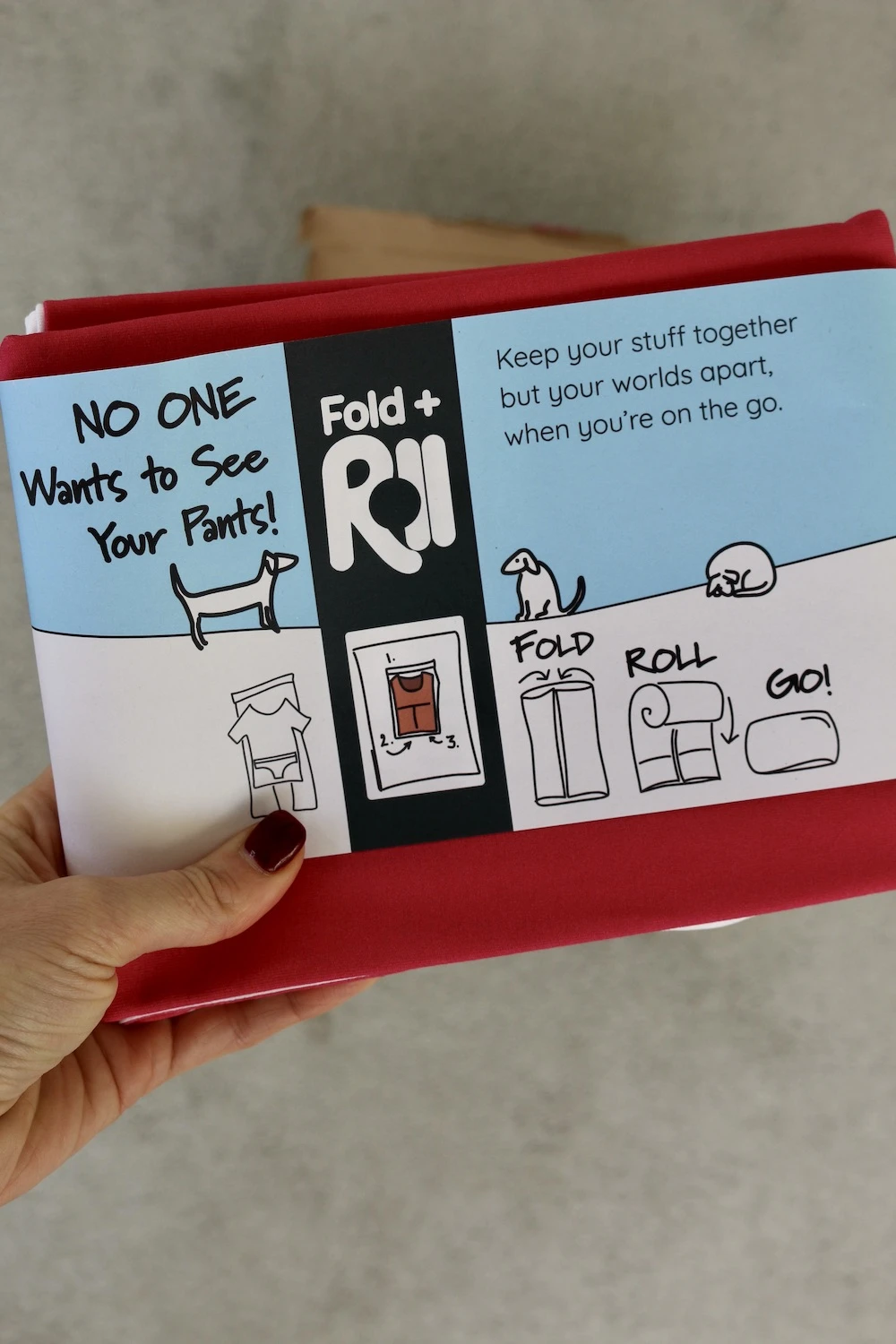 Fold + roll packing organiser review