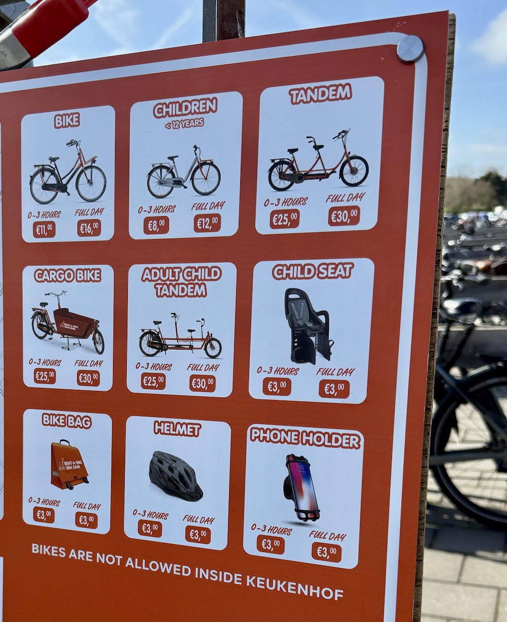 Bike hire at Keukenhof