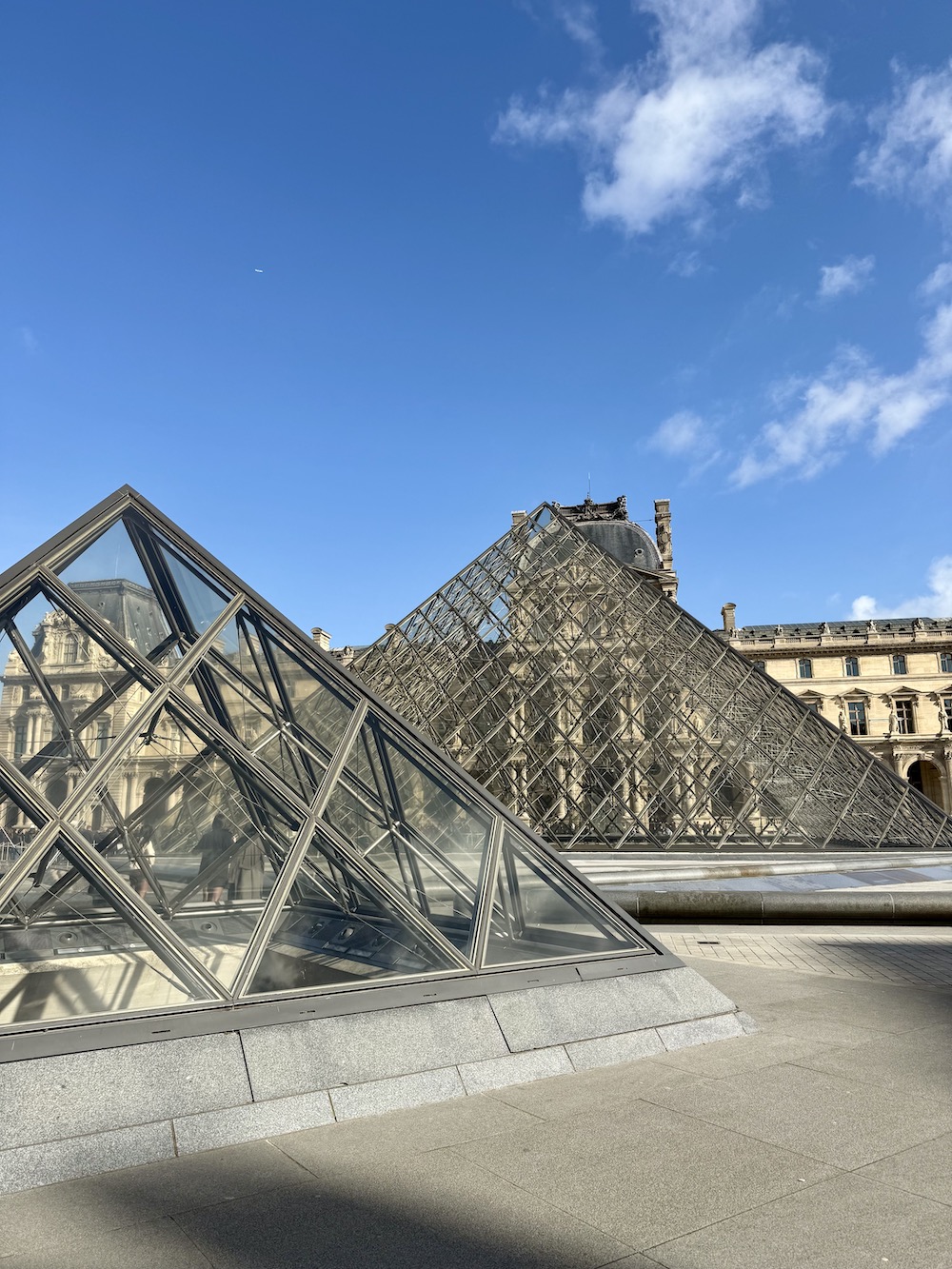 Glass pyramids at the Louvre