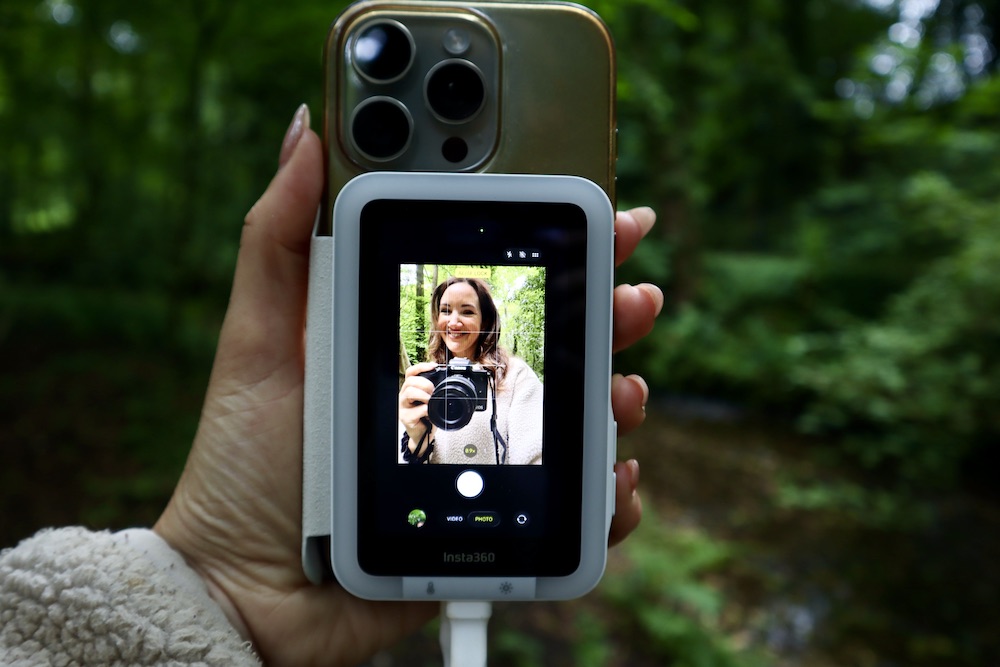Reviewing the Insta360 Snap Selfie Screen
